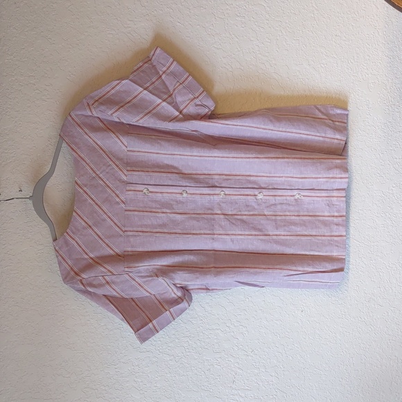 CJ Banks | Yarn Dyed Button Back Round Neck Top Sz 1X NWT - Picture 4 of 5